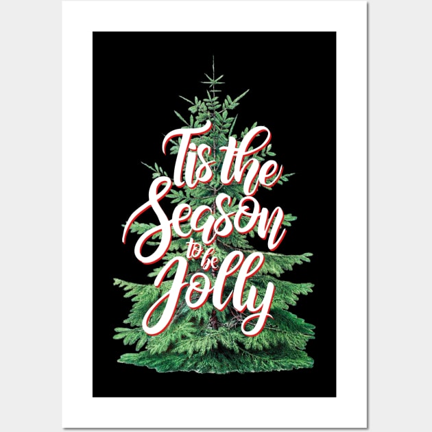 Tis the Season to be Jolly Christmas Tree Wall Art by kroegerjoy